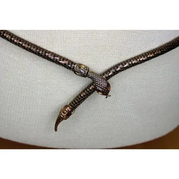 Black Mesh Made in Hong Kong Snake Belt - Picture 4 of 4